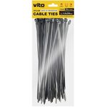 EL1309 - Fascettte fermacavi autobloccanti nere 4.8X250mm - 100 pezzi - Fascette