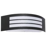 EL156 - Lampada applique da parete per esterni 1xE27 315x90x100mm nera Vito - Illuminazione da Esterno