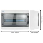 EL180 - Centralino da Parete 18 moduli con porta trasparente - Scatole e quadri