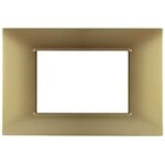 EL1954 - Placca 3P Tecnopolimero 12x8cm Oro compatibile Vimar Plana - Compatibile Vimar Plana