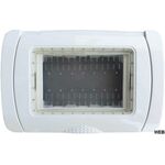 EL2072 - Placca Idrobox IP55 13x8.5cm 3 posti Bianco compatibile Matix - Compatibile Matix