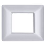 EL2073 - Placca in tecnopolimero 2P argento compatibile Matix - Compatibile Matix