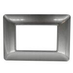 EL2256 - Placca 3 posti grigio scuro compatibile Bticino Matix - Compatibile Matix