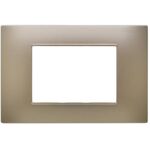 EL2507 - Placca 3 posti champagne Soft Touch compatibile Vimar Plana - Compatibile Vimar Plana