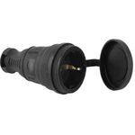 EL3132 - Presa schuko con coperchio in gomma nera Vito - Connettività