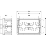 EL3154 - Scatola ad incasso rettangolare 3M Vimar - Scatole e quadri