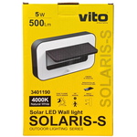 EL3176 - Lampada solare applique LED da parete 5W 500lm 4000k luce naturale - Illuminazione da Esterno