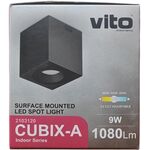 EL3225 - Faretto LED da soffitto 9W 3xCCT 1080lm 9*9*10CM nero - Illuminazione da Interno
