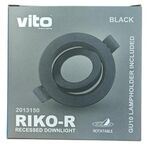 EL399 - Supporto per faretto GU10 da incasso Ø75mm nero - Faretti LED