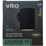 EL698 - Applique LED da esterno 9W 900lm IP65 3CCT nero - Illuminazione da Esterno