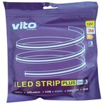 EL858 - Striscia LED 12V 320xCOB 12W IP20 luce fredda 6000K 5m - Strisce LED