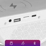 WB266 - Lampada LED RGB Orologio/Radio FM/Bluetooth/AUX/scheda SD e ricarica wireless - Illuminazione da Interno