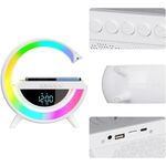 WB266 - Lampada LED RGB Orologio/Radio FM/Bluetooth/AUX/scheda SD e ricarica wireless - Illuminazione da Interno