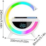 WB266 - Lampada LED RGB Orologio/Radio FM/Bluetooth/AUX/scheda SD e ricarica wireless - Illuminazione da Interno