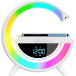 WB266 - Lampada LED RGB Orologio/Radio FM/Bluetooth/AUX/scheda SD e ricarica wireless - Illuminazione da Interno