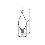 KA1164 - Lampadina led XLED C35T SW 1800k 2.5W 135lm E14 Kanlux - Lampade LED