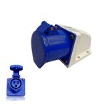 EL989 - Presa elettrica industriale da parete inclinata 2P+T 32A IP44 - Connettività