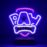 B5685 - Lampada neon LED con stand Paw Patrol - Logo - Illuminazione da Interno