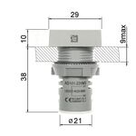 EL930 - Voltmetro quadrato digitale da pannello - verde - Dispositivi di misurazione