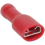 B4500 - Connettore faston femmina isolato 6.3mm rosso 0.5-1.5mm confezione da 100 - Capicorda