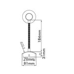 D6440 - Lampada LED da parete con braccio a spirale 1xE27 - Illuminazione da Interno