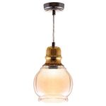 E9460 - Lampadario in vetro dorato e ambra 1xE27 - Illuminazione da Interno