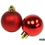 ED5550 - Palline natalizie 3cm lucide/opache color rosso confezione da 15 Christmas Gifts - Illuminazione da Esterno