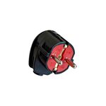 EL121 - Spina schuko angolata maschio IP20 nera 16A 250V - Connettività