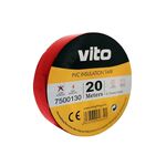 EL166 - Nastro isolante 19mm 20m rosso Vito - Nastro isolante