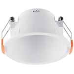 EL1738 - Supporto tondo per faretto GU10 da incasso Φ83mm bianco - Faretti LED