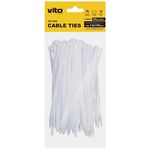 EL1767 - Fascette fermacavi autobloccanti bianche 3.6X150mm - 100 pezzi - Fascette