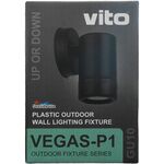 EL1804 - Lampada applique da esterno nera IP44 GU10 Φ80x120mm - Illuminazione da Esterno