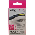 EL187 - Torcia led ricaricabile da fronte 3W/1W 6000k luce fredda 300/100lm con sensore di movimento - Torce