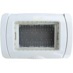 EL2006 - Placca Idrobox IP55 13x8.5cm 3P Bianco compatibile Vimar Plana - Compatibile Vimar Plana