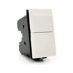 EL2154 - Doppio Pulsante 10A-250V bianco compatibile con Matix - Compatibile Matix