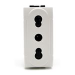 EL2230 - Presa bivalente 10-16A 250V compatibile Living International Bianco - Compatibile Living International