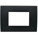 EL2293 - Placca 3 posti nera Soft Touch compatibile Living International - Compatibile Living International