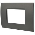 EL2565 - Placca 3 posti testa di moro Soft Touch compatibile Living International - Compatibile Living International