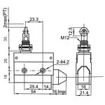 EL2639 - Interruttore di fine corsa orizzontale con rullo a 90° 250V 10A CF7312 Fato - Interruttori di fine corsa