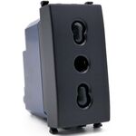 EL270 - Presa bivalente 16A 250V nera compatibile Vimar Arké - Compatibile Vimar Arké 