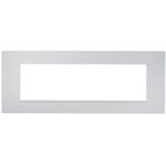 EL3160 - Placca 7 posti bianca Soft Touch compatibile Vimar Plana - Compatibile Vimar Plana