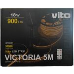 EL3183 - Striscia LED da esterno 5m con pannello solare 18W 900Lm 3000k luce calda - Strisce LED