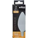 EL374 - Lampadina LED C38 9W E14 792lm luce calda 2700k - Lampade LED