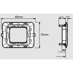 EL4030 - Kit placca bianca e supporto 2 posti compatibili Matix - Compatibile Matix