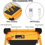 K494 - Faro LED con funzione powerbank a ricarica solare 9000mAh 60W  6500K - Lampade LED