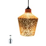 K838 - Lampadario in vetro cromato 1xE27 Ø20cm - Illuminazione da Interno