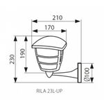 KA1018 - Lampada da esterno RILA 23L-UP E27 60W max grafite Kanlux - Illuminazione da Esterno