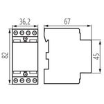 KA1049 - Contattore modulare 230V 7-20A 3.5-13kW - Contattori