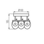 KA1093 - Faretto LED da parete/soffitto 3000K 3x6W 3x320lm Kanluk - Faretti LED