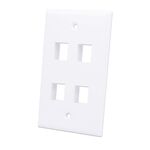 P1440 - Placca per frutti keystone 4 posti bianca Intellinet - Connettività